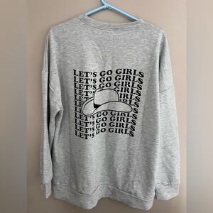 Let’s go girls cow girl crewneck sweatshirt